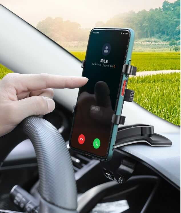 Araba Gösterge Üstüne Takılan 360 Oynar Başlıklı Telefon Tutucu