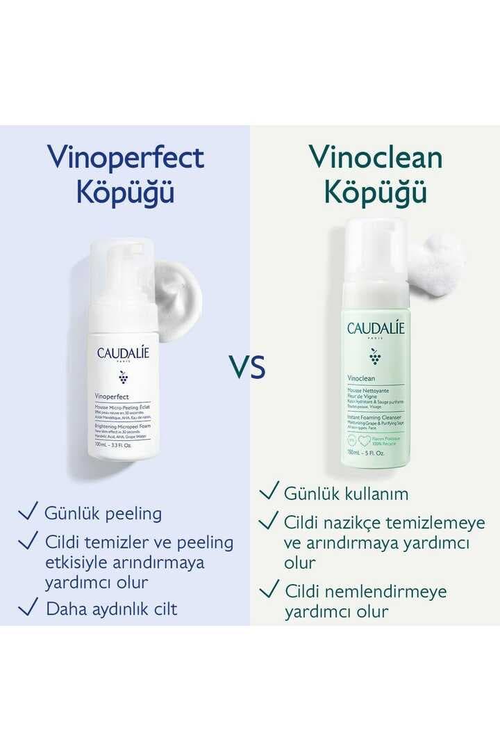 Caudalie Vinoperfect Işıltı Verici Mikro Peeling Temizleme Köpüğü 100 ml - 3522930004318