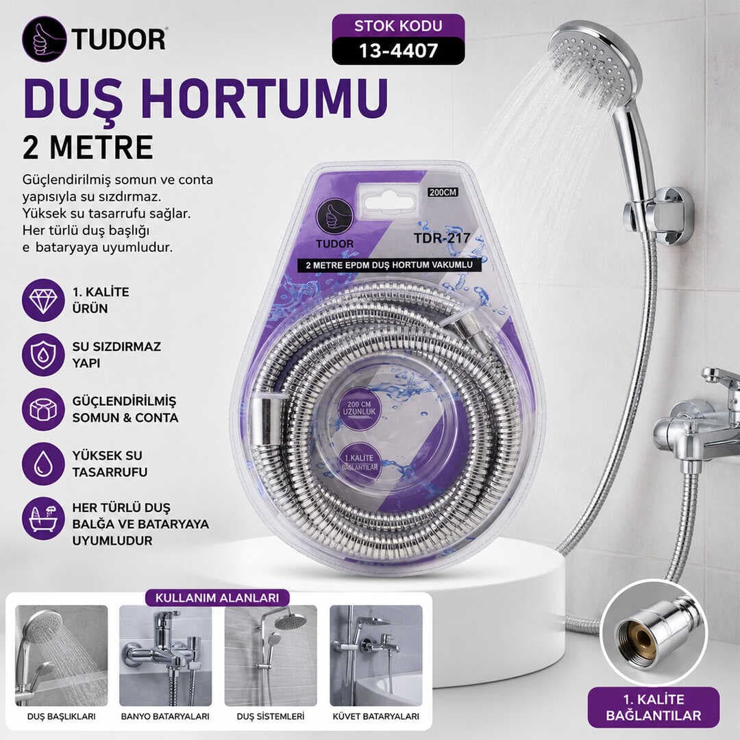 DUŞ HORTUMU 200CM VAKUMLU AMBALAJ (5430)