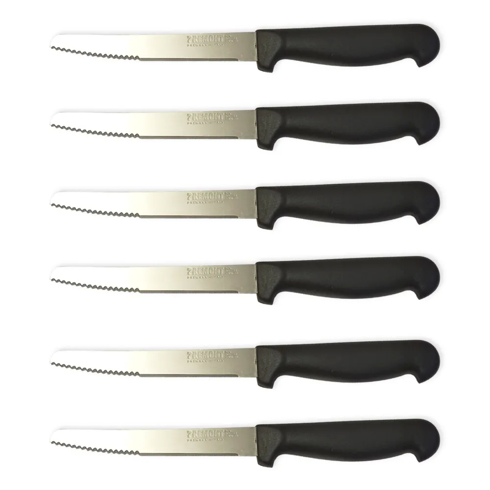 Premont İtalyan 6 Lı Tırtıklı + Düz Meyve, Sebze Bıçağı 11,5 Cm