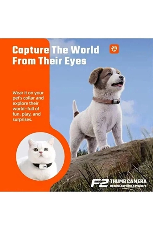 F2 2k 1080p Parmak Kamera 130° Geniş Açı Ips Ekranlı 25g Mini Taşınabilir Cep Kamerası Beyaz