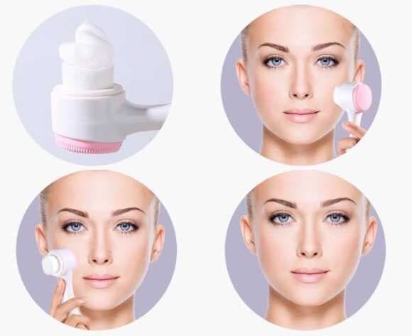 Çift Taraflı 3D Yumuşak Yüz Bakım Fırçası