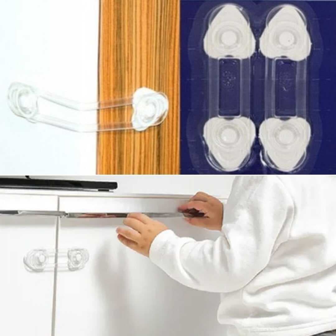 2&amp;apos;li Mini Çok Amaçlı Kilit- Çocuk Güvenlik Gereçkerli Çekmece,Dolap,Kapak Kilidi (5430)