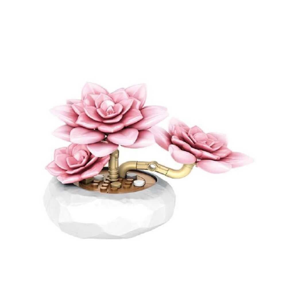 P655064 PEMBE NİLÜFER SUKULENT MODEL 82 PARÇA BLOCK OYUNCAK