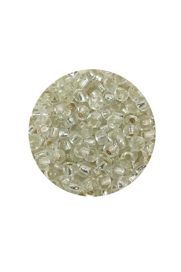 Dökme Cam Kum Boncuk (8/0) 3 mm - 20 Gram - Şeffaf Gümüş - BNC160