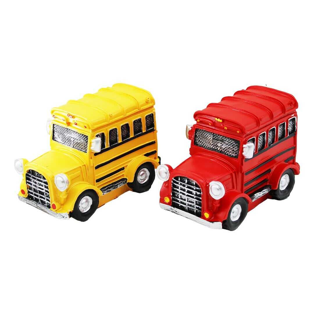 ARABA VİNTAGE DEKORATİF BİBLO - KUMBARA RENKLİ 17.5X6.5X11.5CM REÇİNE (5430)