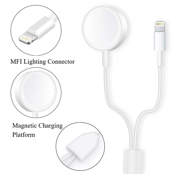 Ally 2in1 Apple Watch Şarj- İPhone Usb Şarj Kablosu-(5775)