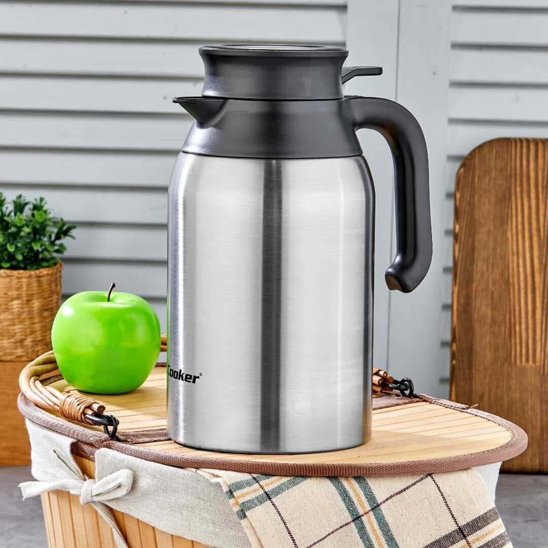 2LT 304 ÇELİK K MODEL TERMOS INOX SERİSİ12 SAAT SICAK - 24 SAAT SOĞUKÇİFT CONTALI KAPAK (5430)