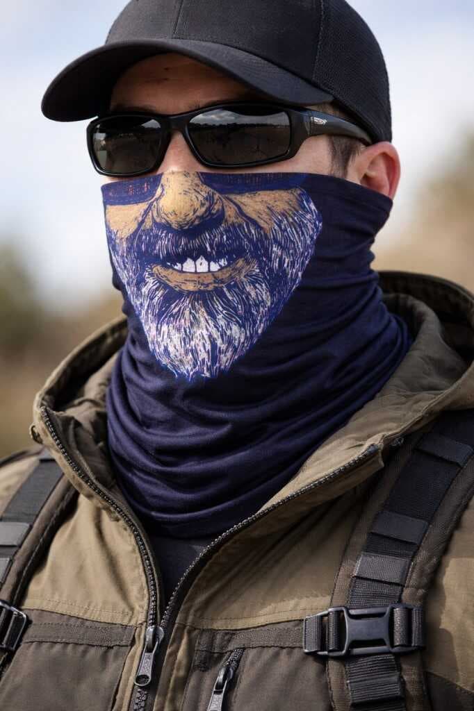 Sakallı Yüz Desenli Baf – Çok Amaçlı Boyunluk & Maske 1 No