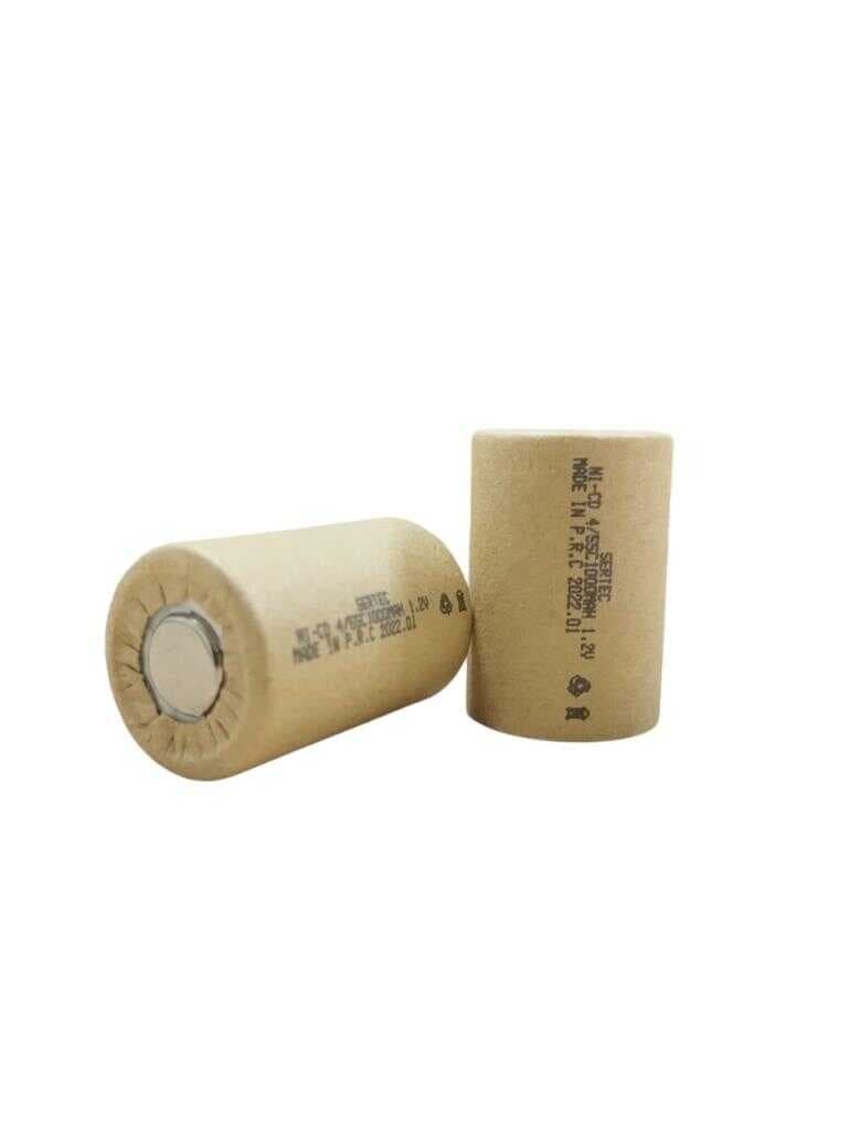 1.2V Ni-Cd  4/5 SC 1000 Mah Kağıt Şarjlı Pil 3C Başsız/Flat Head (477477)