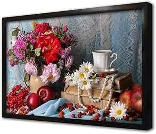 Çiçek Çerçeveli Cam Tablo 50x70 cm CA03633