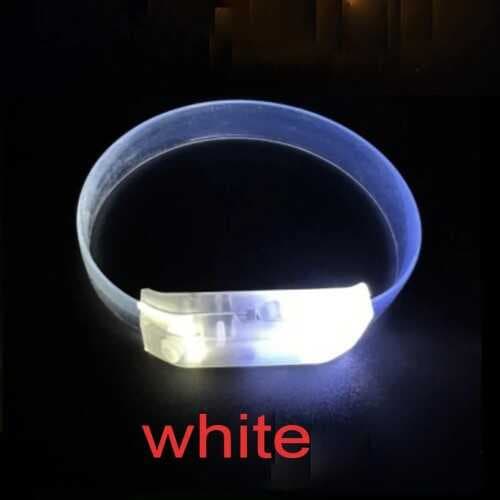 3 Modlu Pilli LED Işıklı Esnek Parti Bilekliği Beyaz