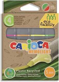 Carioca Eco Family Fosforlu İşaretleme Kalemi 4'Lü 4 Rek