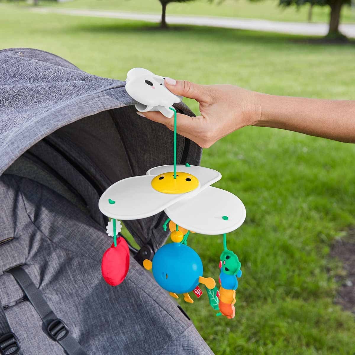 Fisher Price Mutlu Dünya Eğlenceli Bebek Arabası Oyuncağı Dönence