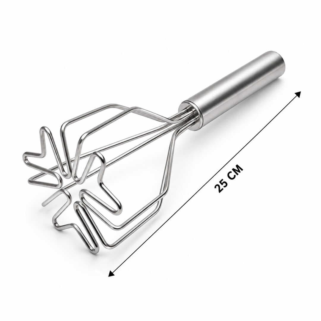 Patates Ezici - Kalp Şekilli - Paslanmaz Çelik - 26 cm Uzunluk