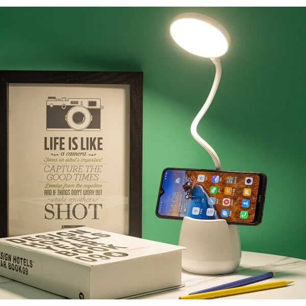 3 Modlu Kıvrımlı Bükülebilir Kalemlikli Masa Lambası