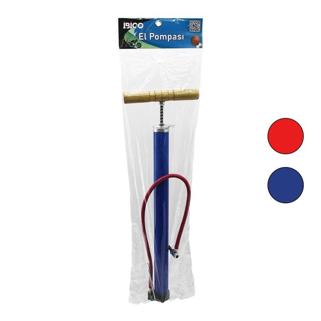 METAL GÖVDE   AHŞAP KOL   İRAN  EL POMPASI  55CM   TOP - BİSİKLET - MOTOR  AYAKLIK APARATLI (5430)