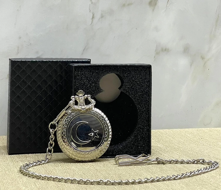 Özel Kutulu Türk Bayramlı Gümüş Köstekli Saat Alk4658