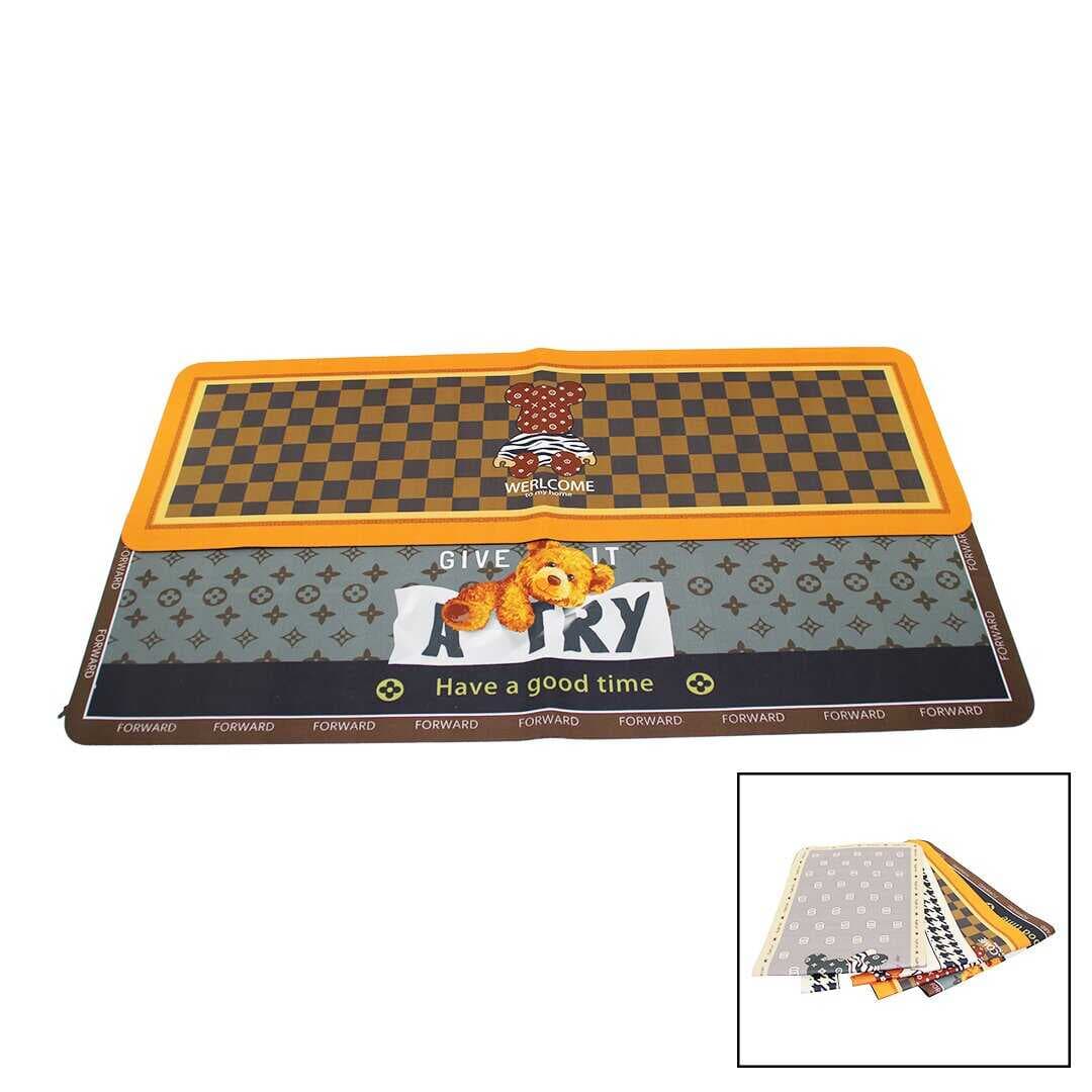 DİKDÖRTGEN RENKLİ DESENLİ - RESİMLİ SU EMİCİ - SİHİRLİ BANYO PASPASI ELASTİK 116 X 37.5CM (5430)