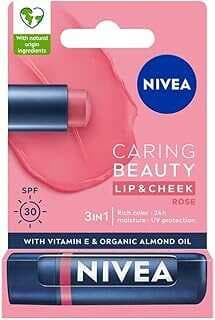 Rekli emledirici Dudak Bakım Kremi Rose 4.8gr, SPF30, Allık Etkisi, Dudak ve Yaaklar, E Vitamii