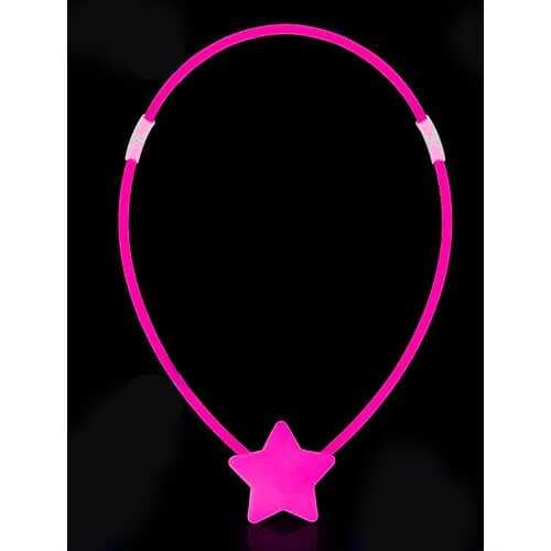 Glow Yıldız Kolye - Glow Kolye - Glow Partisi Yıldız Kolye 6 Adet