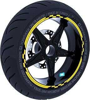 Çıar Extreme Moto GP Yarış Bayraklı Reflektif Sarı Jat Şeridi Sticker