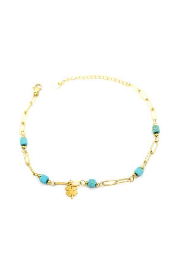 Boncuk Zincir Halhal - Altın