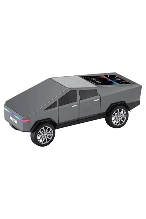 D68 Cyber Model Araba Tasarımlı Bluetooth Hoparlör 15w Güçlü Ses Rgb Led /tws/usb Gri