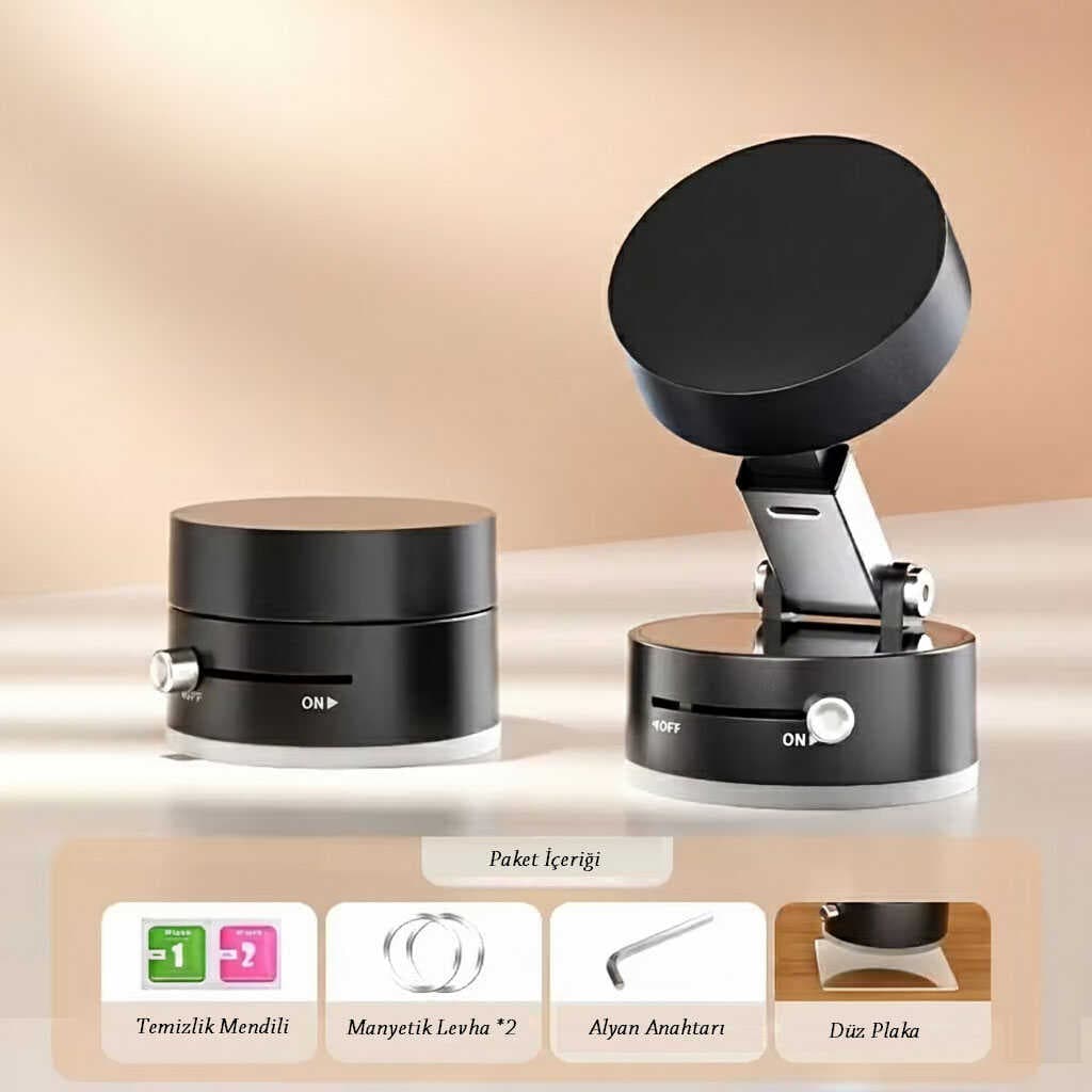 Mıknatıslı Katlanabilir Telefon Tutucu - Torpido ve Cam Uyumlu (5430)