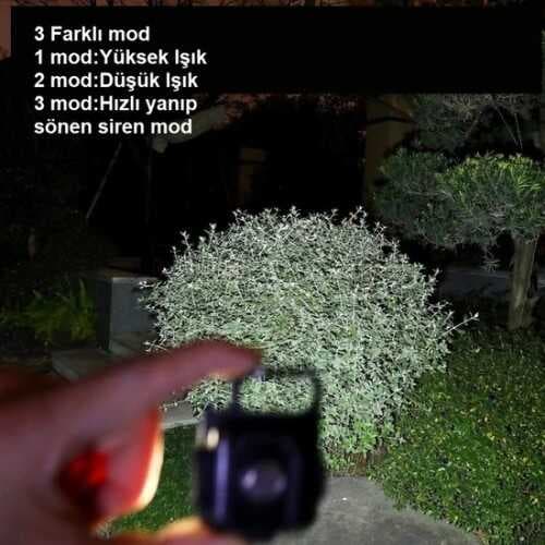 Mini 30 LED'li Çok Fonksiyonlu Şarjlı Kamp Lambası ve Anahtarlık Fener