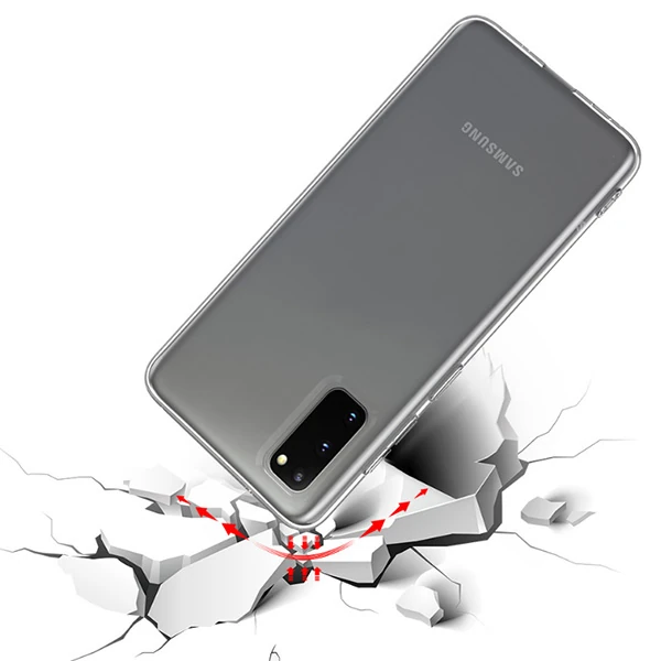 SM Galaxy S20/ S2 Lite 2.0mm Şeffaf Silikon kılıf Shockproof kılıf -> ŞEFFAF-(5775)
