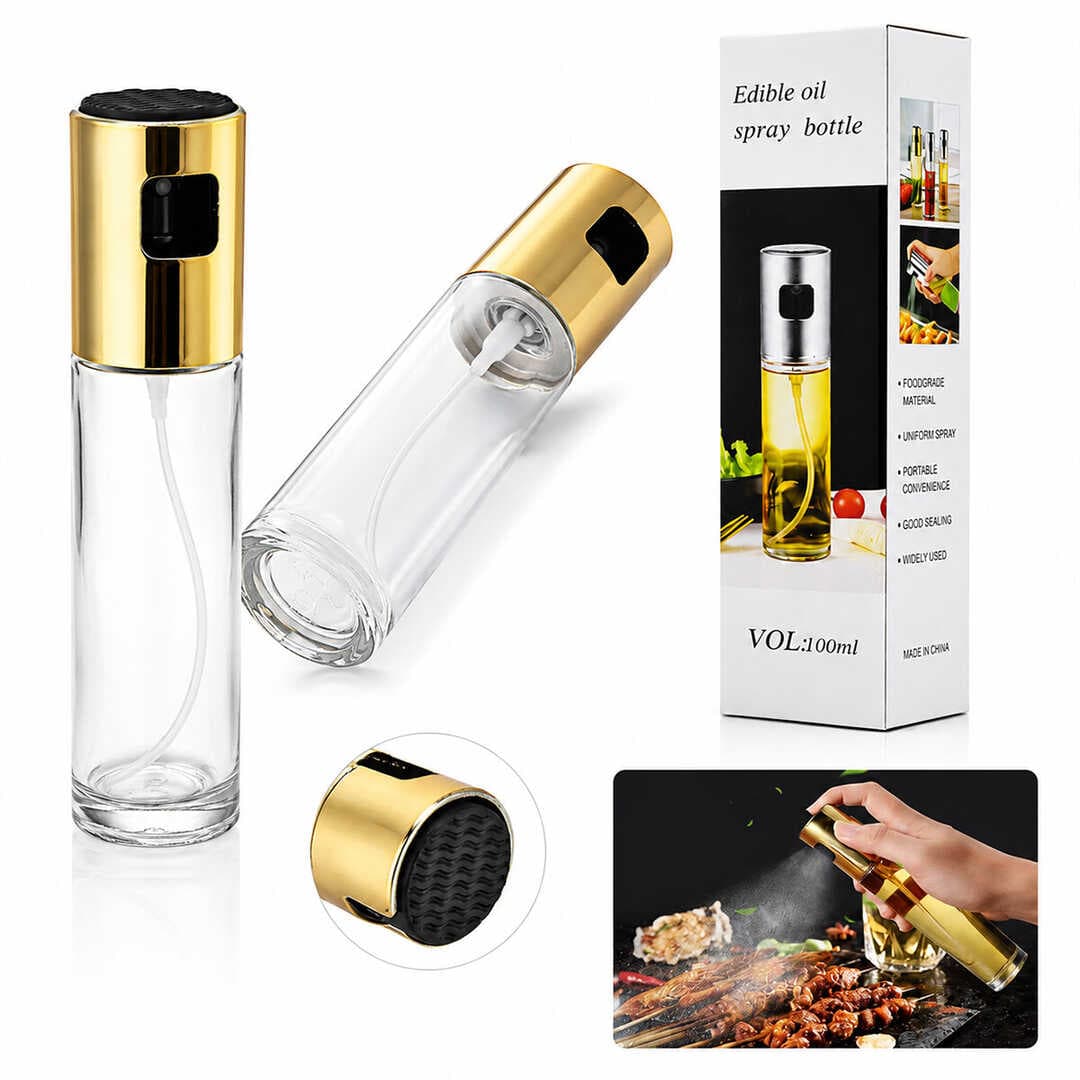 100 ML SPREY CAM YAĞDANLIK KROM - RENKLİ SPREY KAFA - İNCE UZUN ŞİŞE (5430)