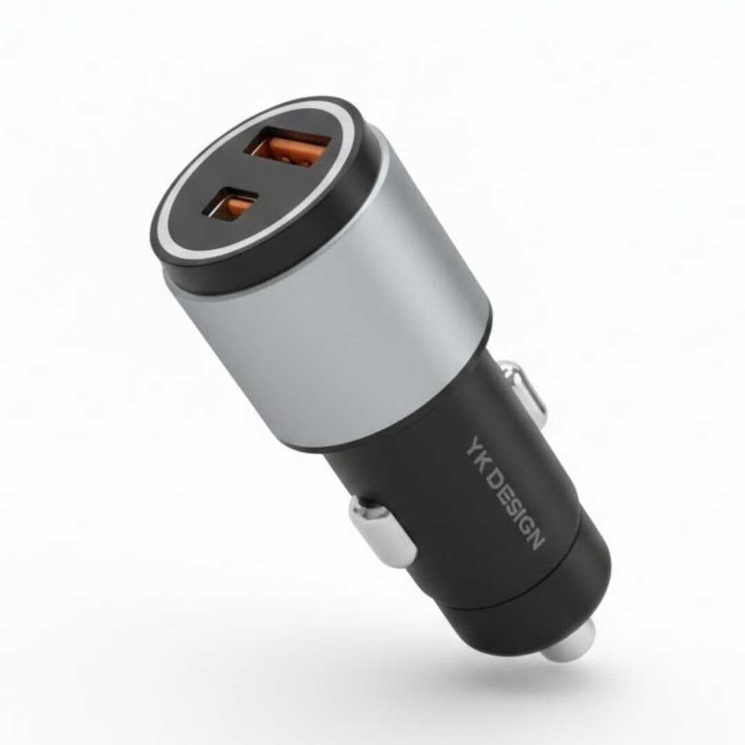 Araç İçi Çakmaklığa TakılanType-C ve USB Girişli 2 Portlu Hızlı Şarj Adaptörü (5430)