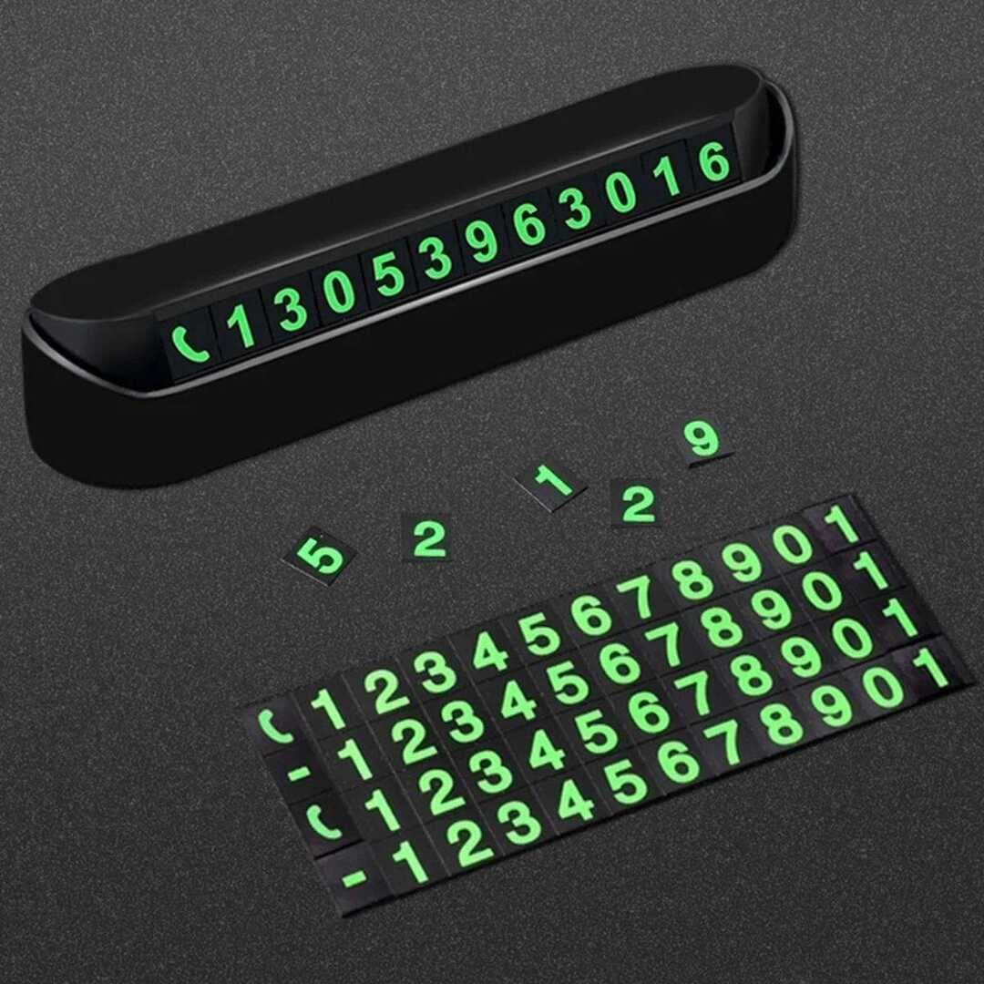 Pratik Fosforlu Telefon Numarası Yamzak İçin Araç İçi Oto Numaratör Numaralık (5430)