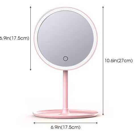 Led Işıklı Dokunmatik Makyaj Aynası 3 Kademeli Işık Ayarlı