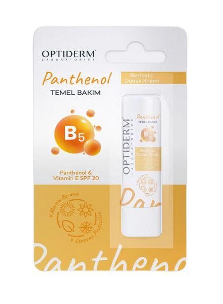 Optiderm Lip Stick Panthenol & E Vitamini SPF20+