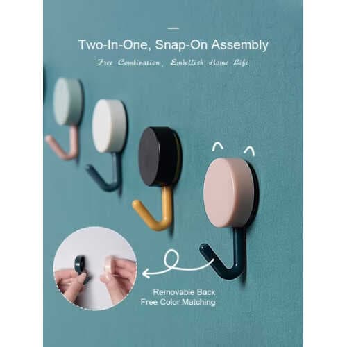 Kendinden Yapışkanlı Renkli Duvar Askısı (10LU SET)