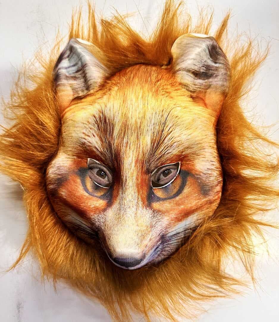 Kahverengi Peluş Saçlı Tilki Maskesi Mega Peluş 29 No (5430)