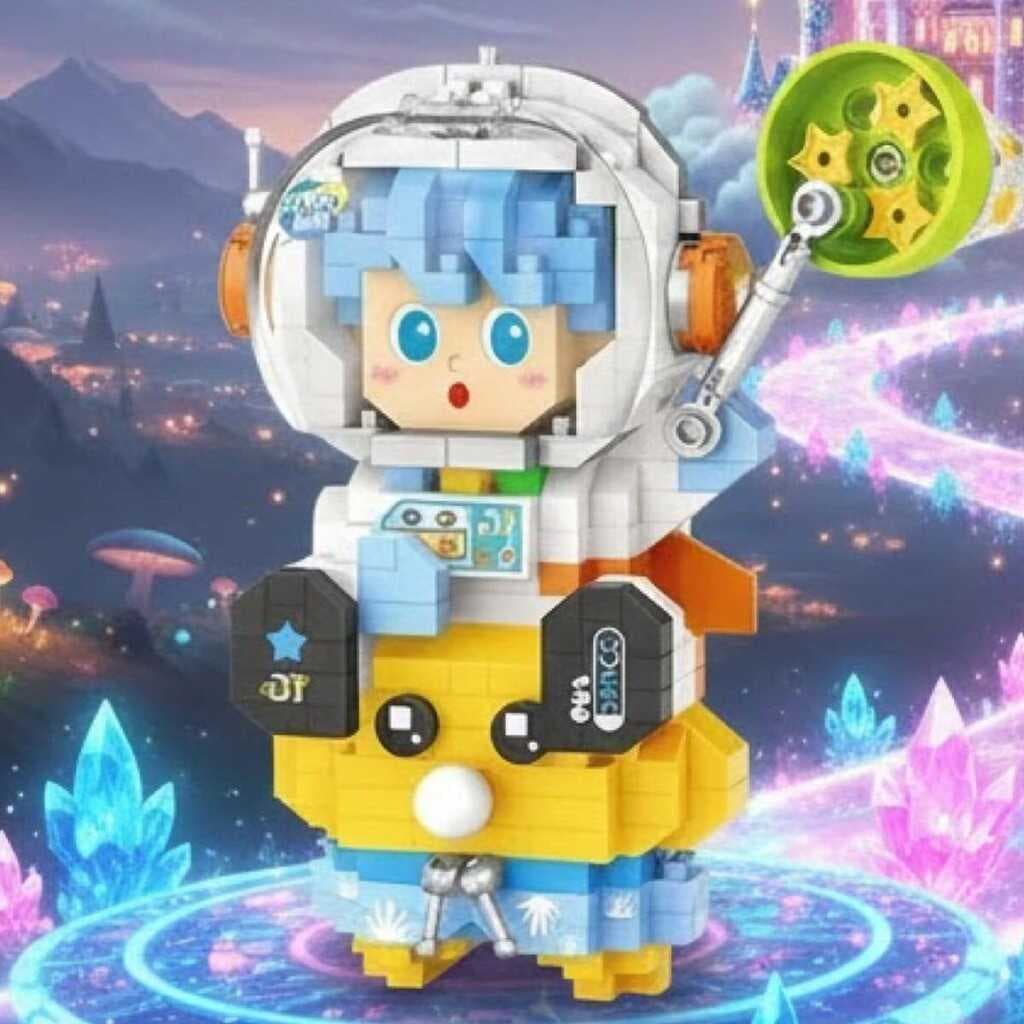 LZ-8827  ASTRONOT MAVİ 390 PARÇA BLOCK OYUNCAK