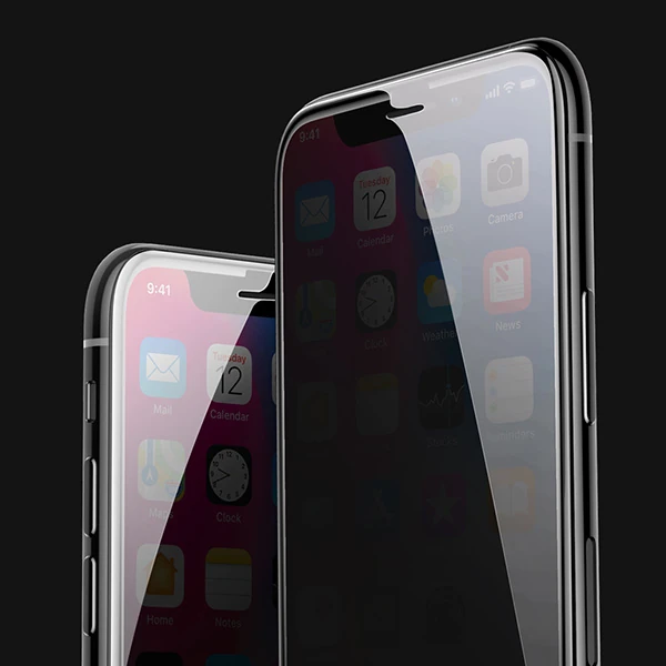 Baseus İPhone 11 Pro Max- XS Max 3D Anti-Peep Privacy Gizlilik Cam Ekran Koruyucu-(5775)