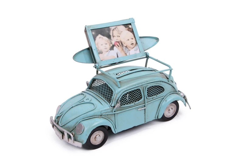 Dekoratif Metal Araba Çerçeveli Ve Kumbaralı