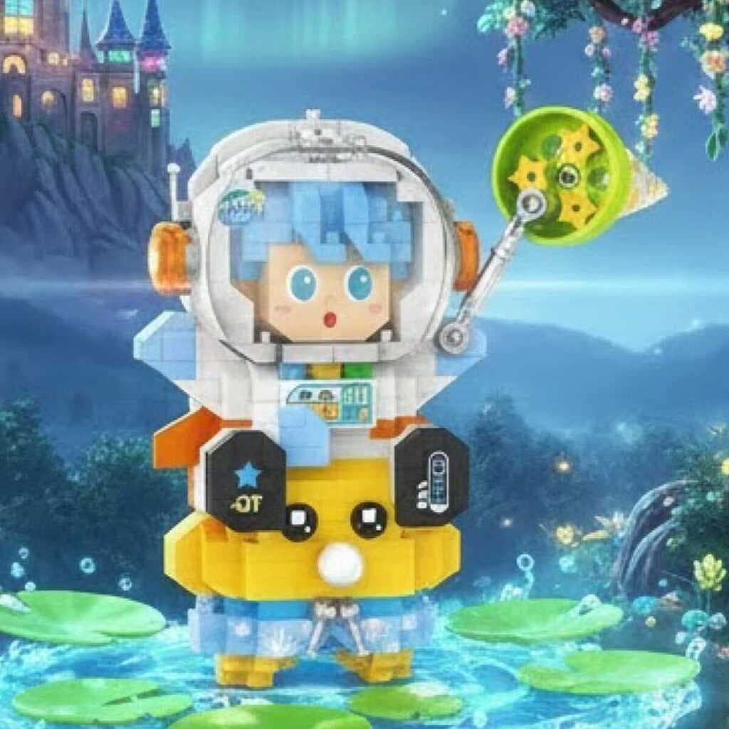 LZ-8827  ASTRONOT MAVİ 390 PARÇA BLOCK OYUNCAK