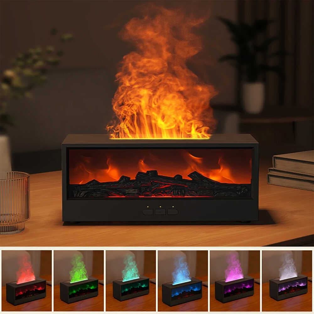 Şömine Görünümlü Alev Efektli Hava Nemlendirici