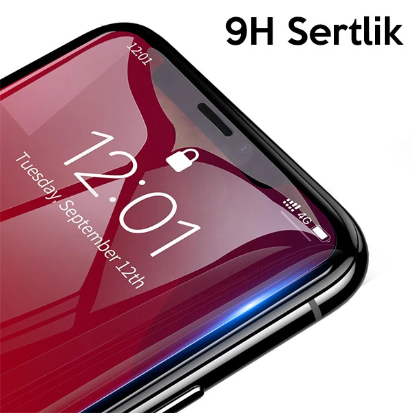 Baseus İPhone 11 Pro- X-XS 0.3mm Ful Tempered Cam Ekran Koruyucu 2 Adet Set-(5775)