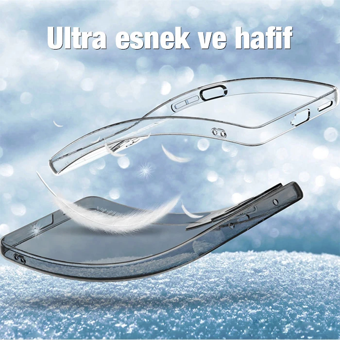 OPPO Reno 6 Pro Kılıf Kamera Korumalı Ultra İnce Şeffaf Silikon Kılıf-(5775)