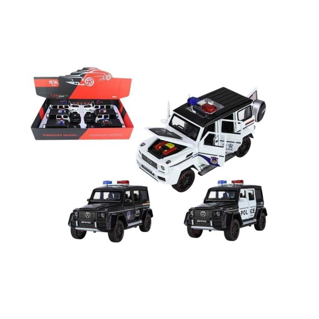 Nessiworld XHD-B2433 -Vardem  Çek Bırak Işıklı ve Sesli G Polis Metal Jeep 1:24