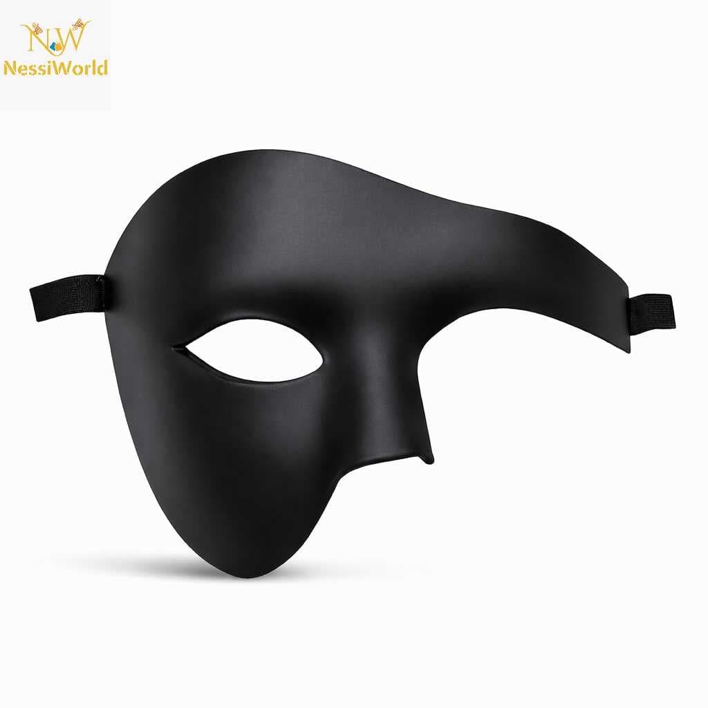 Siyah Yarım Erkek Maske – Phantom Parti &amp; Balo Maskesi