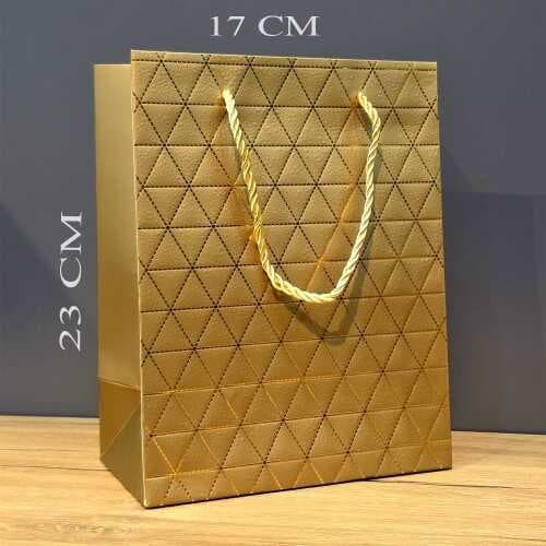 Küçük Boy Gold İpli Karton Çanta