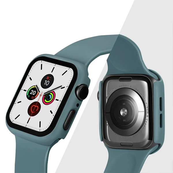 Ally Apple Watch 6-5 4 44mm 360 Derece Koruma Kılıf+Kırılmaz Cam-(5775)