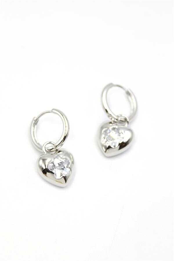 Kalp Küpe - Gümüş